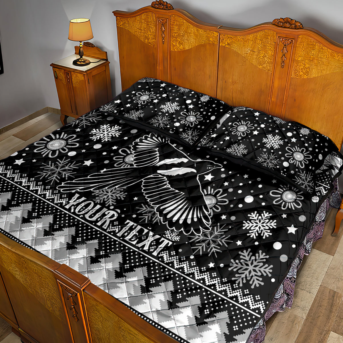 custom-magpies-football-quilt-bed-set-christmas-vibe-2023
