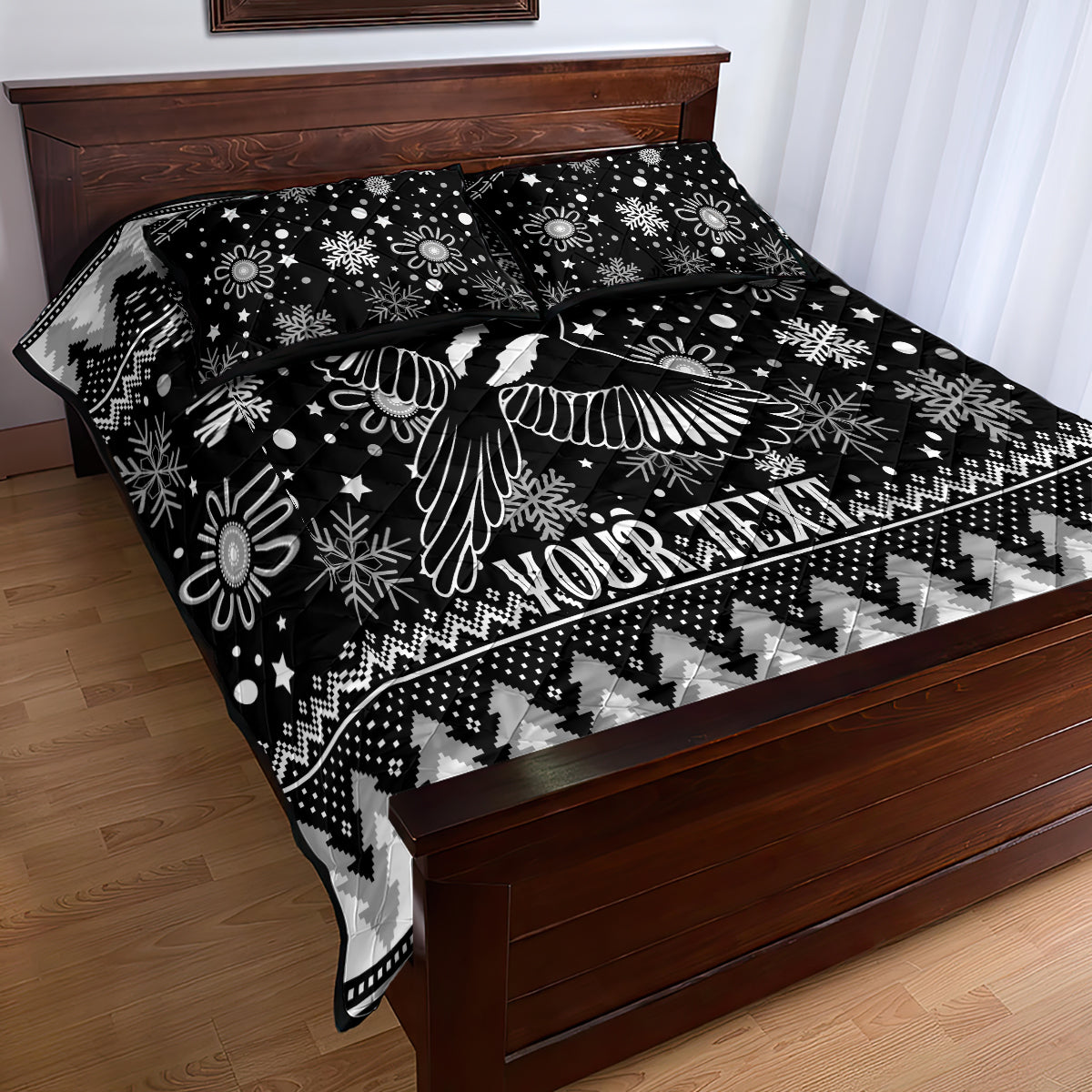 custom-magpies-football-quilt-bed-set-christmas-vibe-2023