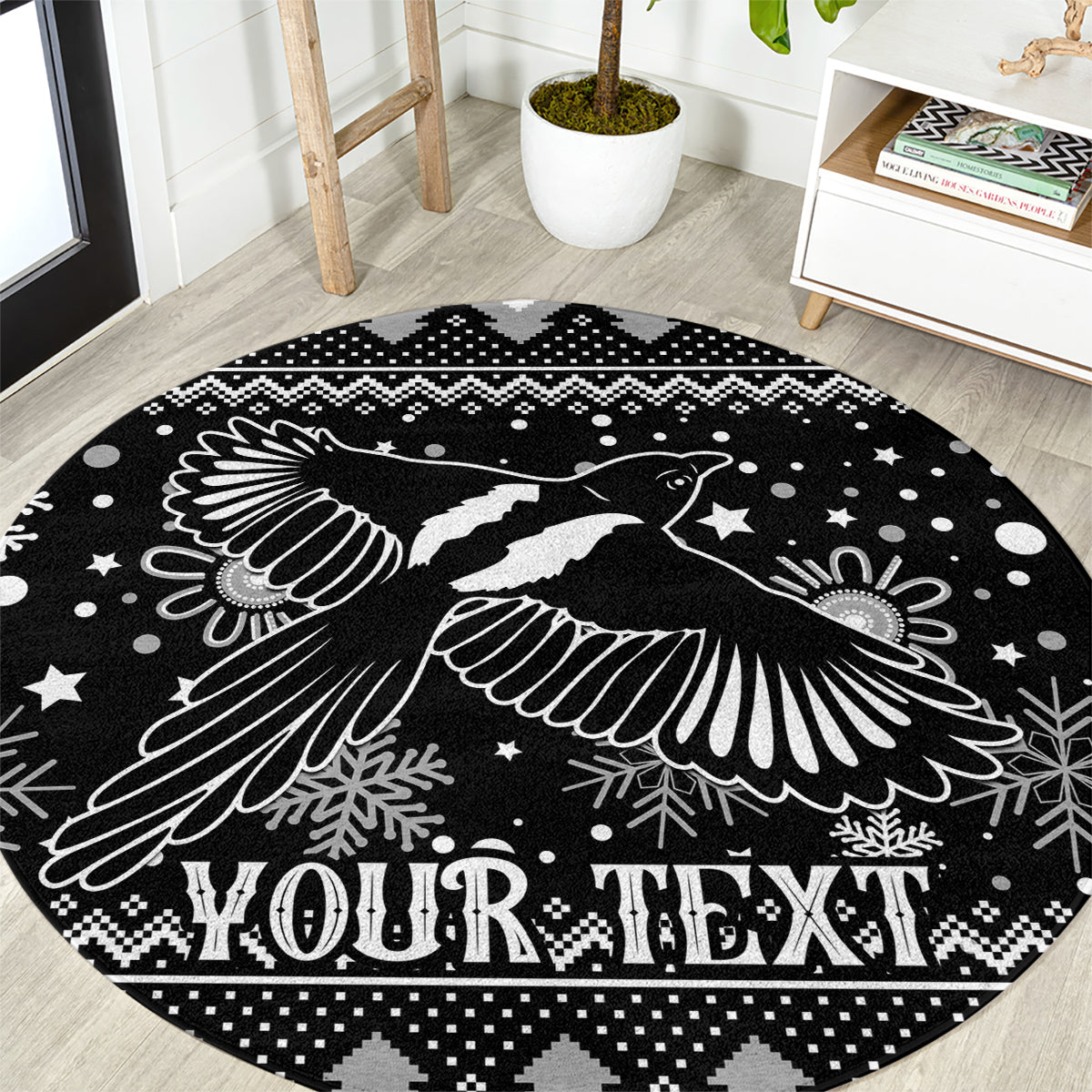 custom-magpies-football-round-carpet-christmas-vibe-2023