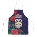 Maori Wheku Meri Kirihimete Personalised Apron All Blue Indigenous Maori Motif - Aussie Hoodie