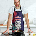 Maori Wheku Meri Kirihimete Personalised Apron All Blue Indigenous Maori Motif - Aussie Hoodie