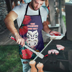 Maori Wheku Meri Kirihimete Personalised Apron All Blue Indigenous Maori Motif - Aussie Hoodie