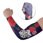 Maori Wheku Meri Kirihimete Personalised Arm Sleeves All Blue Indigenous Maori Motif - Aussie Hoodie