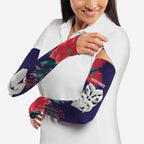Maori Wheku Meri Kirihimete Personalised Arm Sleeves All Blue Indigenous Maori Motif - Aussie Hoodie
