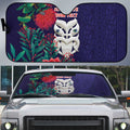 Maori Wheku Meri Kirihimete Personalised Auto Sun Shade All Blue Indigenous Maori Motif - Aussie Hoodie