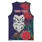 Maori Wheku Meri Kirihimete Personalised Basketball Jersey All Blue Indigenous Maori Motif - Aussie Hoodie