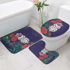 Maori Wheku Meri Kirihimete Personalised Bathroom Set All Blue Indigenous Maori Motif - Aussie Hoodie