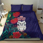 Maori Wheku Meri Kirihimete Personalised Bedding Set All Blue Indigenous Maori Motif - Aussie Hoodie