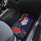 Maori Wheku Meri Kirihimete Personalised Car Mats All Blue Indigenous Maori Motif - Aussie Hoodie