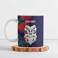 Maori Wheku Meri Kirihimete Personalised Ceramic Mug All Blue Indigenous Maori Motif - Aussie Hoodie