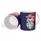 Maori Wheku Meri Kirihimete Personalised Ceramic Mug All Blue Indigenous Maori Motif - Aussie Hoodie