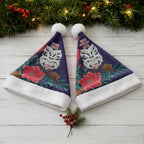 Maori Wheku Meri Kirihimete Personalised Christmas Santa Hat All Blue Indigenous Maori Motif - Aussie Hoodie