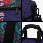 Maori Wheku Meri Kirihimete Personalised Duffle Bag All Blue Indigenous Maori Motif