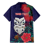 Maori Wheku Meri Kirihimete Personalised Family Matching Mermaid Dress and Hawaiian Shirt All Blue Indigenous Maori Motif - Aussie Hoodie