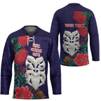 Maori Wheku Meri Kirihimete Personalised Hockey Jersey All Blue Indigenous Maori Motif - Aussie Hoodie