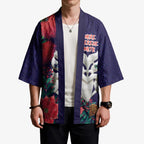 Maori Wheku Meri Kirihimete Personalised Kimono All Blue Indigenous Maori Motif - Aussie Hoodie