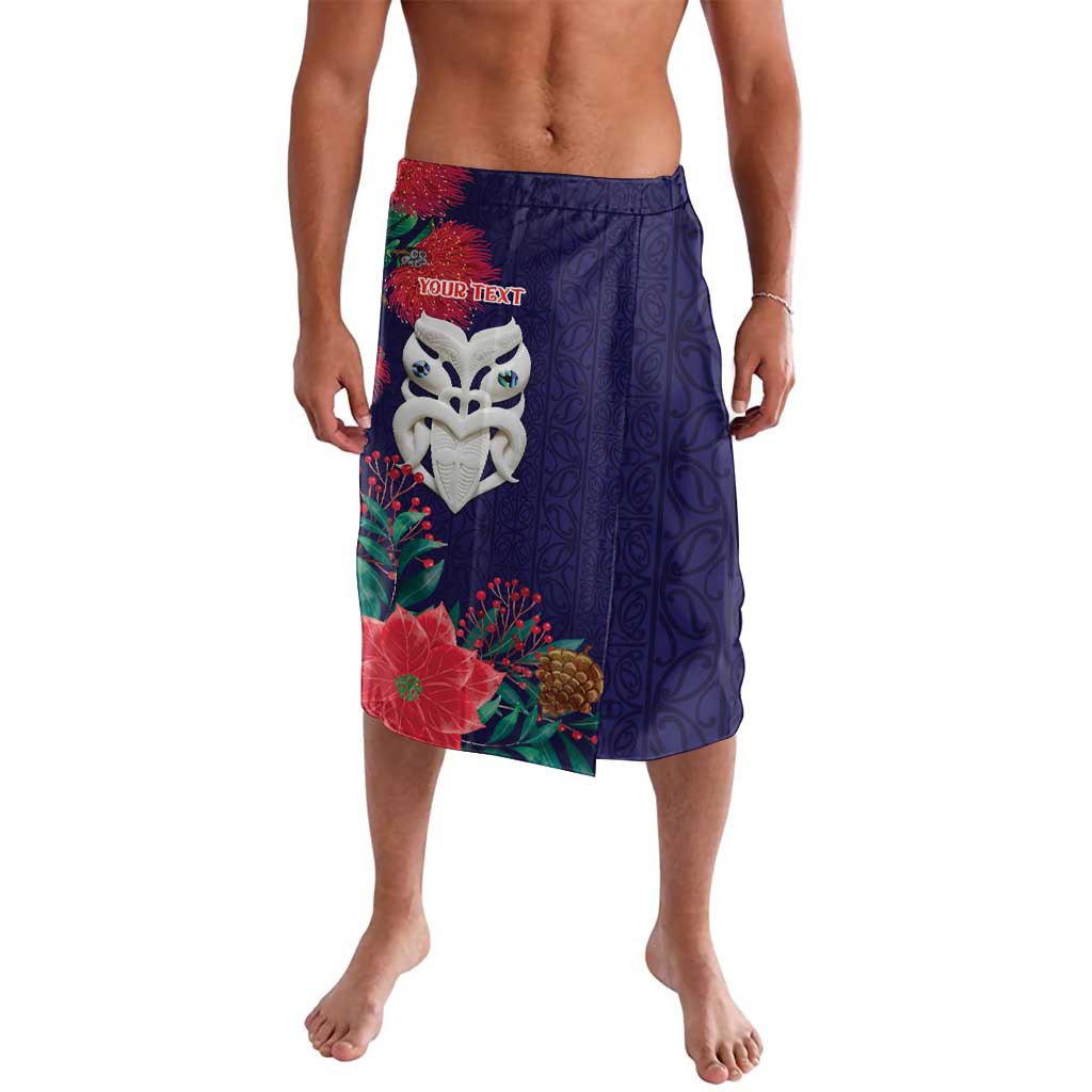 Maori Wheku Meri Kirihimete Personalised Lavalava All Blue Indigenous Maori Motif - Aussie Hoodie