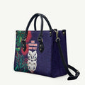 Maori Wheku Meri Kirihimete Personalised Leather Bag All Blue Indigenous Maori Motif - Aussie Hoodie