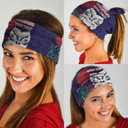 Maori Wheku Meri Kirihimete Personalised Neck Gaiter All Blue Indigenous Maori Motif - Aussie Hoodie