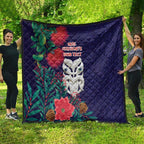 Maori Wheku Meri Kirihimete Personalised Quilt All Blue Indigenous Maori Motif - Aussie Hoodie