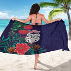 Maori Wheku Meri Kirihimete Personalised Sarong All Blue Indigenous Maori Motif - Aussie Hoodie