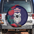 Maori Wheku Meri Kirihimete Personalised Spare Tire Cover All Blue Indigenous Maori Motif - Aussie Hoodie