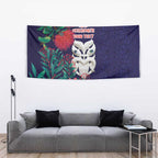 Maori Wheku Meri Kirihimete Personalised Tapestry All Blue Indigenous Maori Motif - Aussie Hoodie