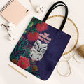 Maori Wheku Meri Kirihimete Personalised Tote Bag All Blue Indigenous Maori Motif - Aussie Hoodie