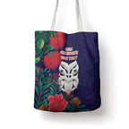 Maori Wheku Meri Kirihimete Personalised Tote Bag All Blue Indigenous Maori Motif - Aussie Hoodie