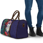 Maori Wheku Meri Kirihimete Personalised Travel Bag All Blue Indigenous Maori Motif - Aussie Hoodie