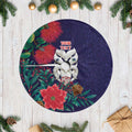 Maori Wheku Meri Kirihimete Personalised Tree Skirt All Blue Indigenous Maori Motif - Aussie Hoodie