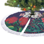 Maori Wheku Meri Kirihimete Personalised Tree Skirt All Blue Indigenous Maori Motif - Aussie Hoodie