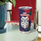 Maori Wheku Meri Kirihimete Personalised Tumbler Cup All Blue Indigenous Maori Motif - Aussie Hoodie