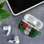 Maori Wheku Meri Kirihimete Personalised AirPods Case All Green Indigenous Maori Motif - Aussie Hoodie
