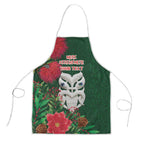 Maori Wheku Meri Kirihimete Personalised Apron All Green Indigenous Maori Motif - Aussie Hoodie