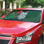 Maori Wheku Meri Kirihimete Personalised Auto Sun Shade All Green Indigenous Maori Motif - Aussie Hoodie