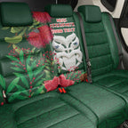 Maori Wheku Meri Kirihimete Personalised Back Car Seat Cover All Green Indigenous Maori Motif - Aussie Hoodie