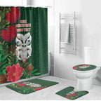 Maori Wheku Meri Kirihimete Personalised Bathroom Set All Green Indigenous Maori Motif - Aussie Hoodie