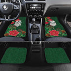 Maori Wheku Meri Kirihimete Personalised Car Mats All Green Indigenous Maori Motif - Aussie Hoodie