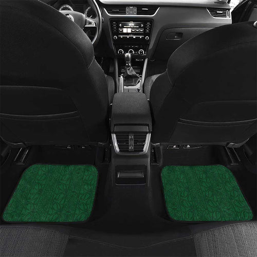 Maori Wheku Meri Kirihimete Personalised Car Mats All Green Indigenous Maori Motif - Aussie Hoodie