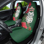 Maori Wheku Meri Kirihimete Personalised Car Seat Cover All Green Indigenous Maori Motif - Aussie Hoodie