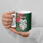 Maori Wheku Meri Kirihimete Personalised Ceramic Mug All Green Indigenous Maori Motif - Aussie Hoodie