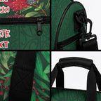 Maori Wheku Meri Kirihimete Personalised Duffle Bag All Green Indigenous Maori Motif