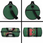 Maori Wheku Meri Kirihimete Personalised Duffle Bag All Green Indigenous Maori Motif