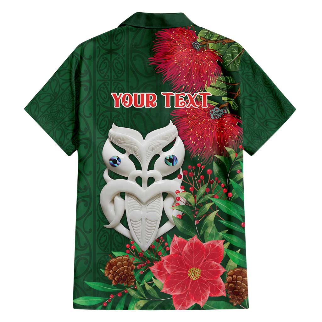 Maori Wheku Meri Kirihimete Personalised Family Matching Long Sleeve Bodycon Dress and Hawaiian Shirt All Green Indigenous Maori Motif - Aussie Hoodie