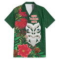 Maori Wheku Meri Kirihimete Personalised Family Matching Mermaid Dress and Hawaiian Shirt All Green Indigenous Maori Motif - Aussie Hoodie