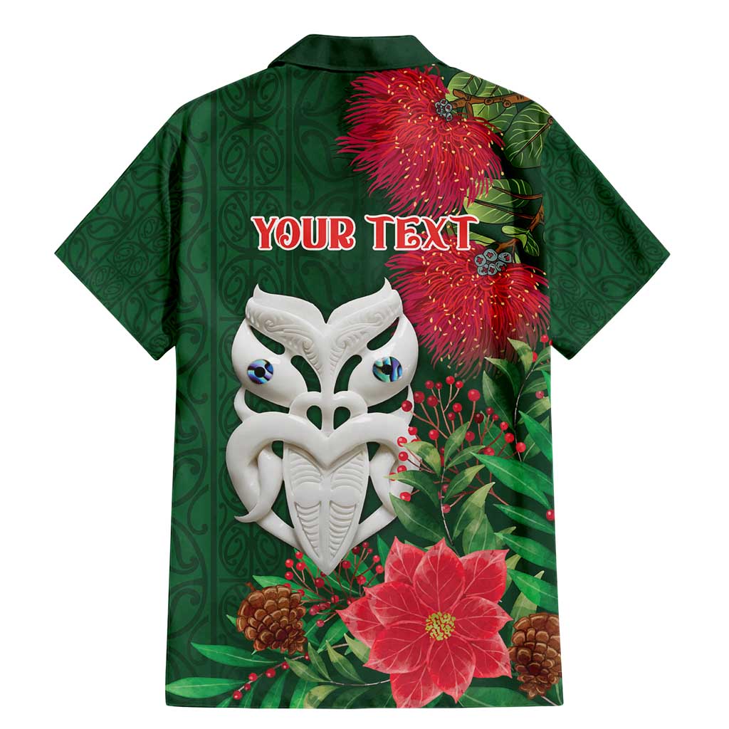 Maori Wheku Meri Kirihimete Personalised Family Matching Mermaid Dress and Hawaiian Shirt All Green Indigenous Maori Motif - Aussie Hoodie