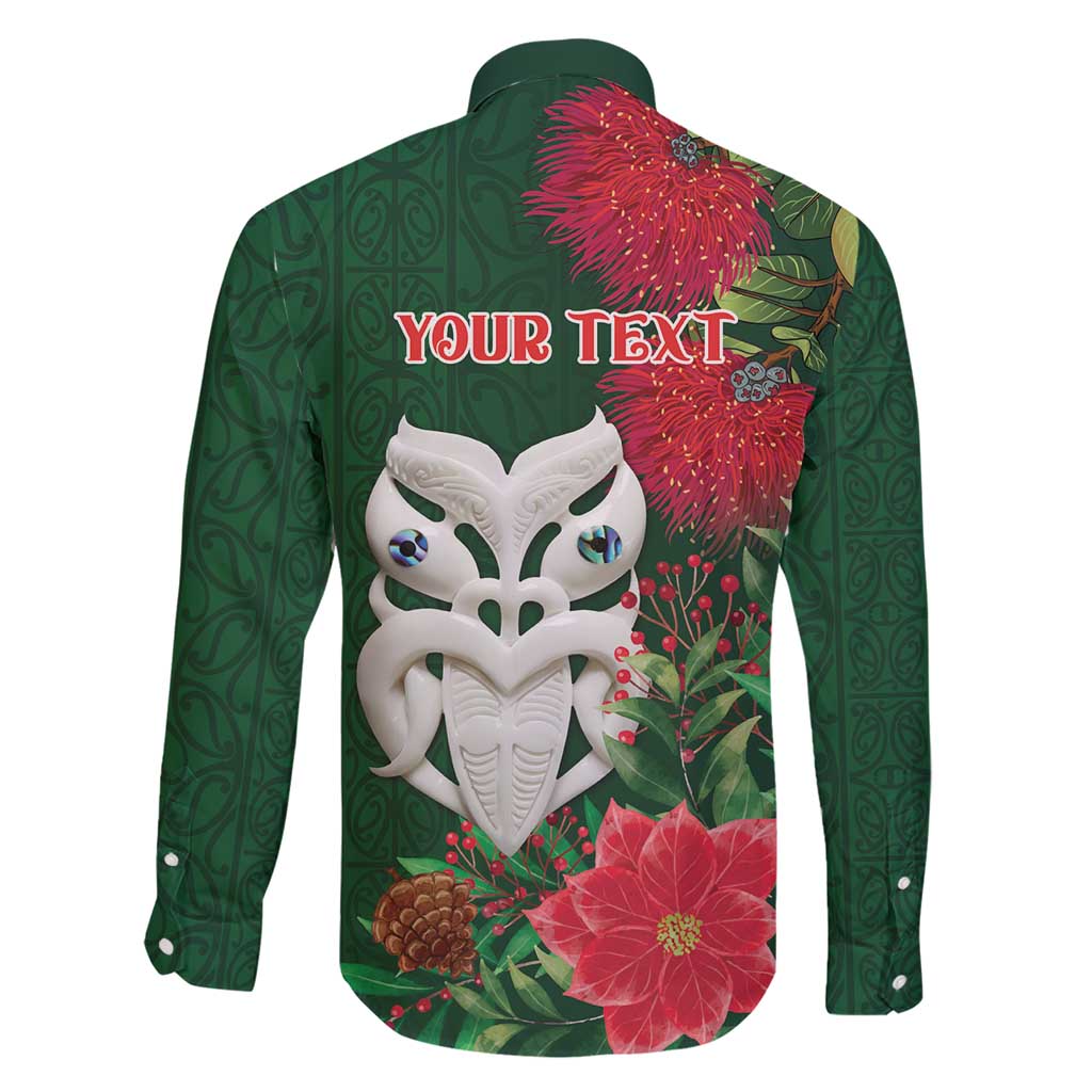 Maori Wheku Meri Kirihimete Personalised Family Matching Short Sleeve Bodycon Dress and Hawaiian Shirt All Green Indigenous Maori Motif - Aussie Hoodie