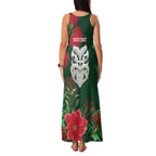 Maori Wheku Meri Kirihimete Personalised Family Matching Tank Maxi Dress and Hawaiian Shirt All Green Indigenous Maori Motif - Aussie Hoodie