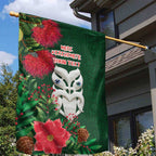 Maori Wheku Meri Kirihimete Personalised Garden Flag All Green Indigenous Maori Motif - Aussie Hoodie